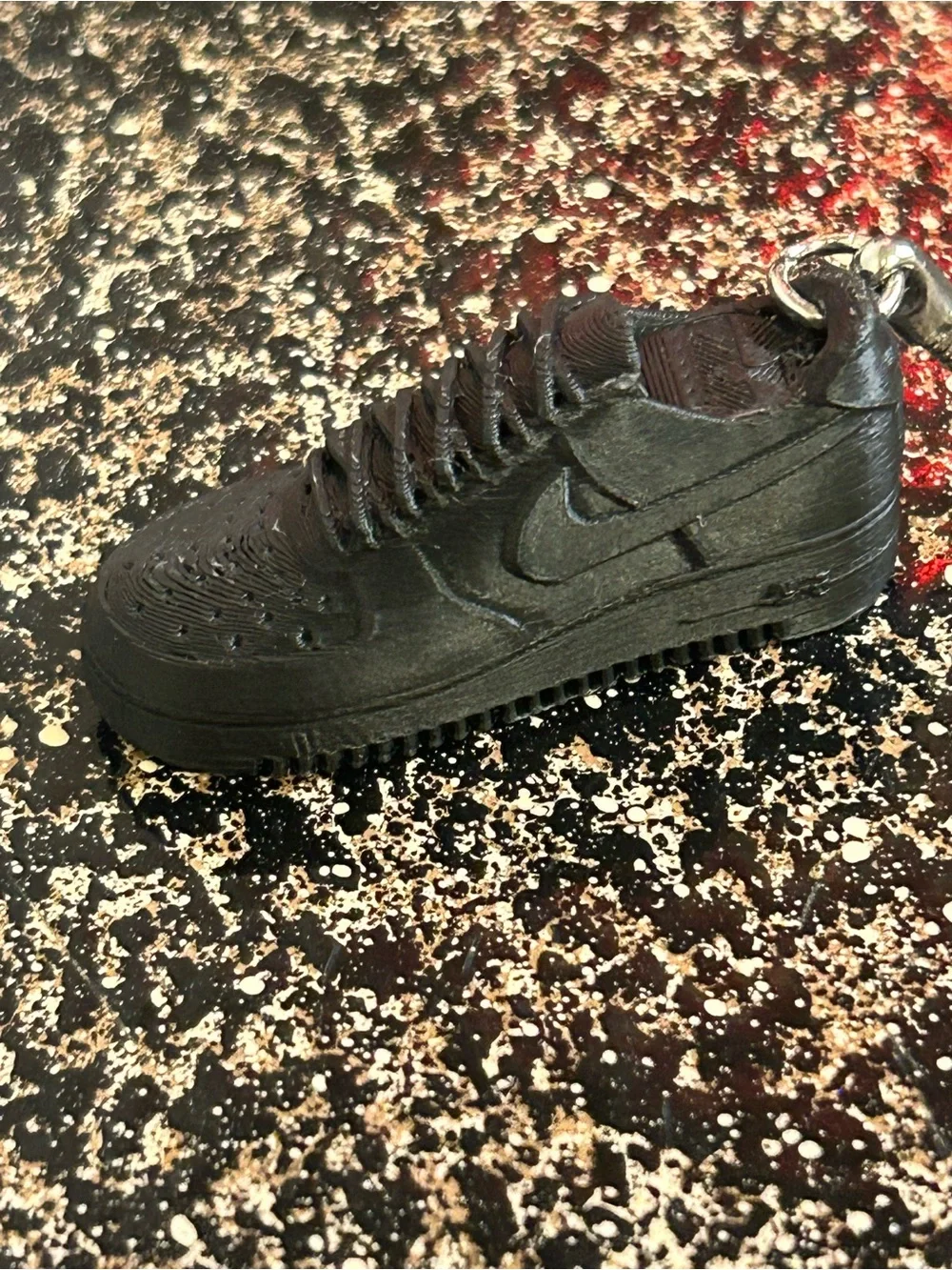 Black Men's Sneaker Keychain - Mini Shoe Accessory